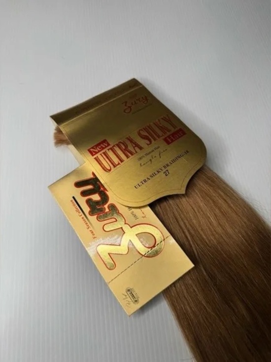 Zury 18” In bulk human hair Honey Blonde #27 100% human Ultra silky braiding - Picture 6 of 6